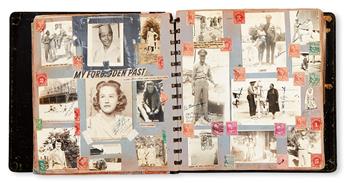 (MILITARY--WORLD WAR II.) U.S. military-style scrapbook, probably sold at the base exchange, beautifully arranged by Robert Hicks Bowma